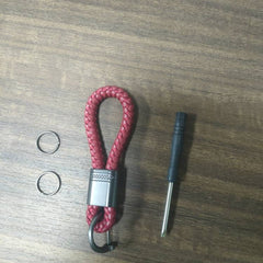 Faux Leather Braided Car Keychain Keyring Bag Key Chain Pendant Gift