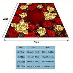 Rose Blanket Quilt Cover Travel Bedding Flannel Blanket Bedspread