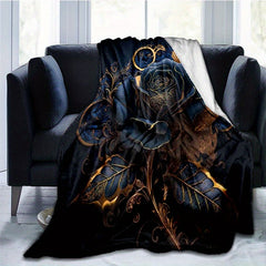 Rose Flower Blanket Couch Quilt Cover Travel Bedding Outlet Throw