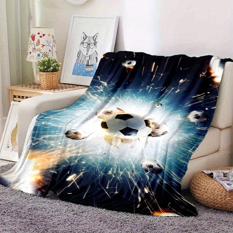 Football Blanket Couch Quilt Cover Travel Bedding Throw Flannel Bedspread