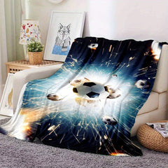 Football Blanket Couch Quilt Cover Travel Bedding Throw Flannel Bedspread