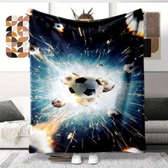 Football Blanket Couch Quilt Cover Travel Bedding Throw Flannel Bedspread