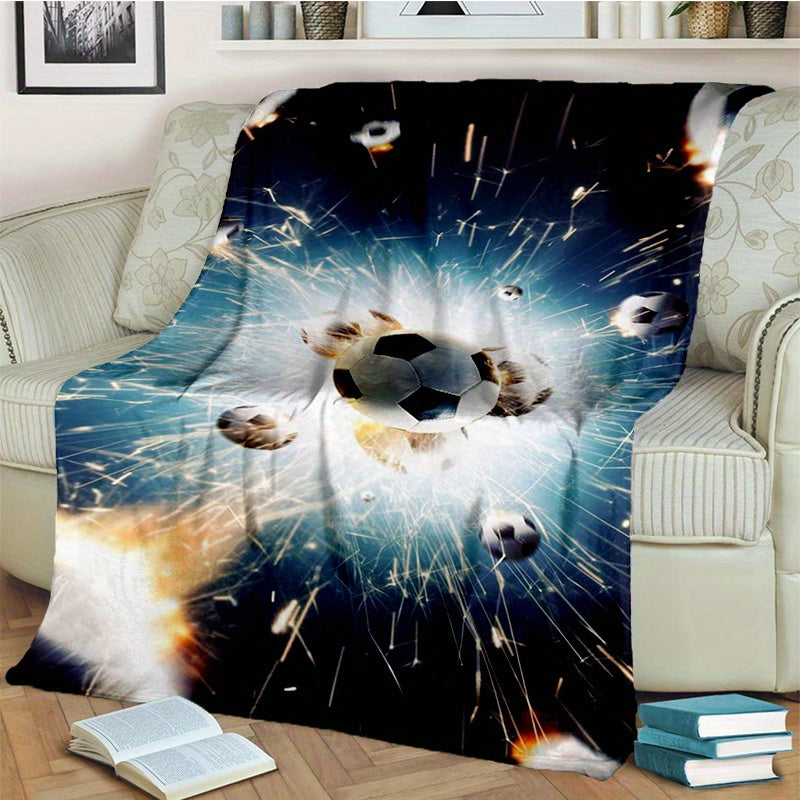 Football Blanket Couch Quilt Cover Travel Bedding Throw Flannel Bedspread