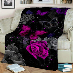Butterfly Flower Couch Quilt Cover Travel Bedding Outlet Throw Blanket