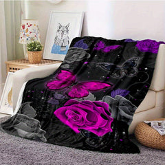 Butterfly Flower Couch Quilt Cover Travel Bedding Outlet Throw Blanket