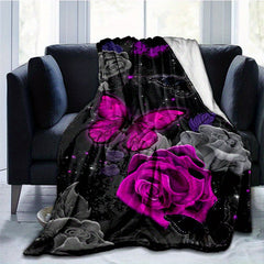 Butterfly Flower Couch Quilt Cover Travel Bedding Outlet Throw Blanket
