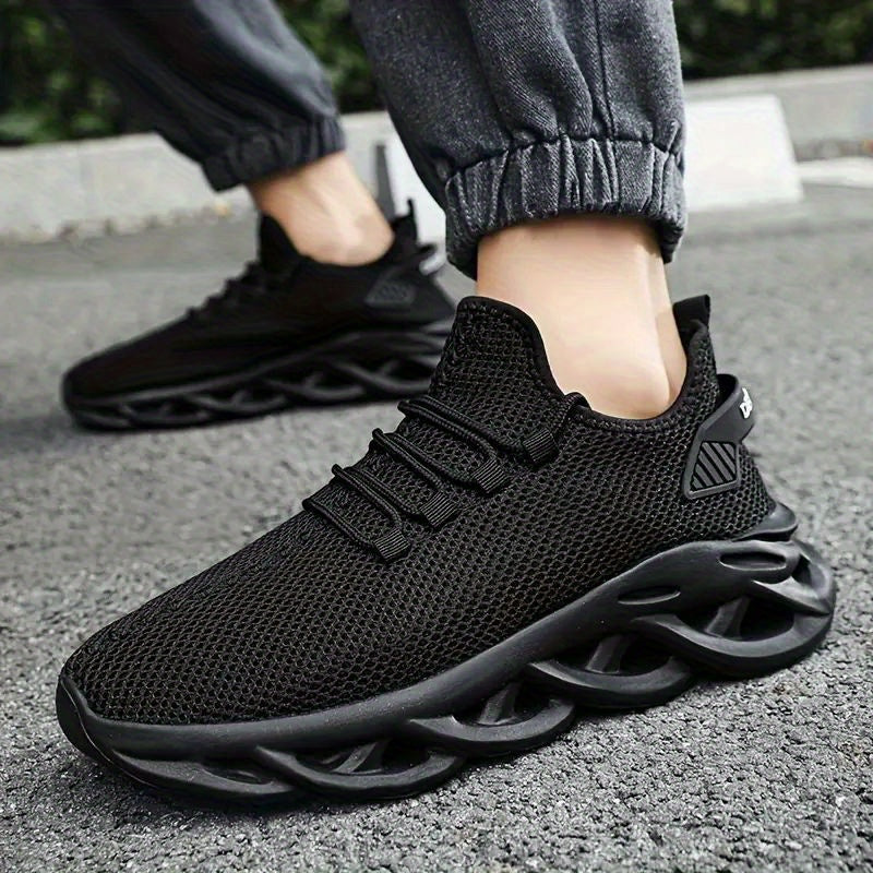 Men's Solid Blade Type Non Slip Sneakers for Outdoor Activities