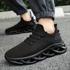 Men's Solid Blade Type Non Slip Sneakers for Outdoor Activities