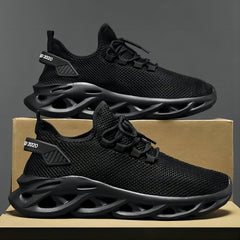 Men's Solid Blade Type Non Slip Sneakers for Outdoor Activities