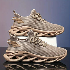 Men's Solid Blade Type Non Slip Sneakers for Outdoor Activities