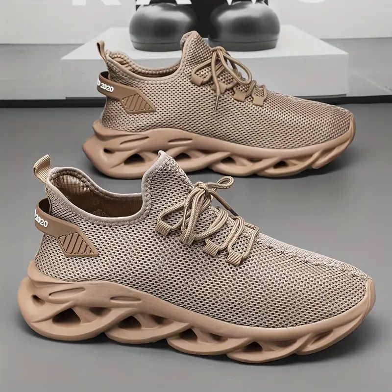 Men's Solid Blade Type Non Slip Sneakers for Outdoor Activities