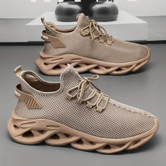 Men's Solid Blade Type Non Slip Sneakers for Outdoor Activities