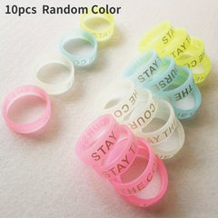 10pcs Luminous Fishing Rod Handle Rings Silicone Rings Fishing Accessories