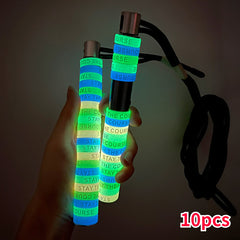 10pcs Luminous Fishing Rod Handle Rings Silicone Rings Fishing Accessories