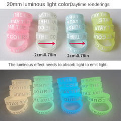 10pcs Luminous Fishing Rod Handle Rings Silicone Rings Fishing Accessories