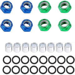 Longboard & Skateboard Hardware Kit with Nuts, Axle Washers, Precision Spacers
