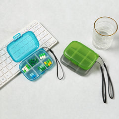 Portable Medicine Box for Business Trips - 6 Grid Divided into One Week