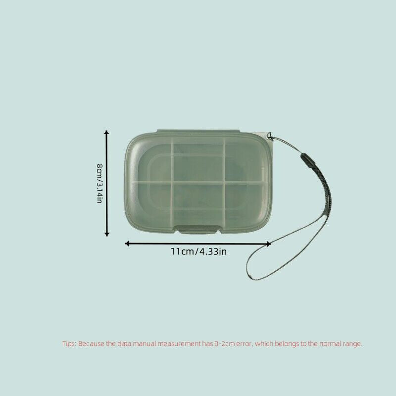 Portable Medicine Box for Business Trips - 6 Grid Divided into One Week