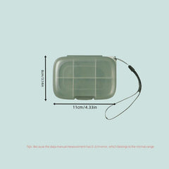Portable Medicine Box for Business Trips - 6 Grid Divided into One Week