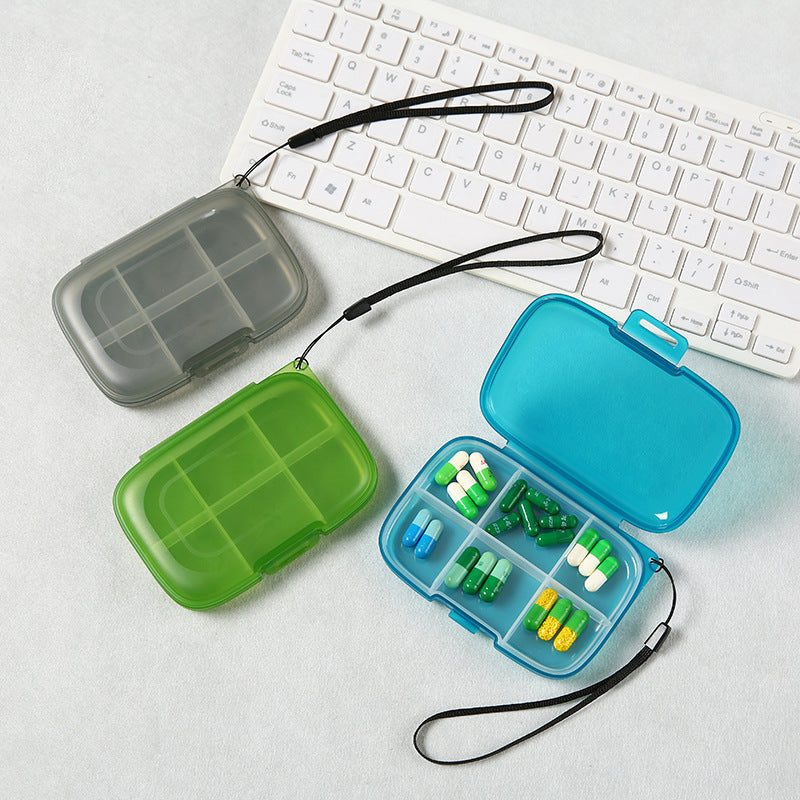 Portable Medicine Box for Business Trips - 6 Grid Divided into One Week