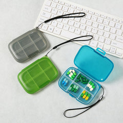 Portable Medicine Box for Business Trips - 6 Grid Divided into One Week