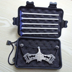 Portable 16cm Metal Mini Compound Bow Catapult For Archery Fun