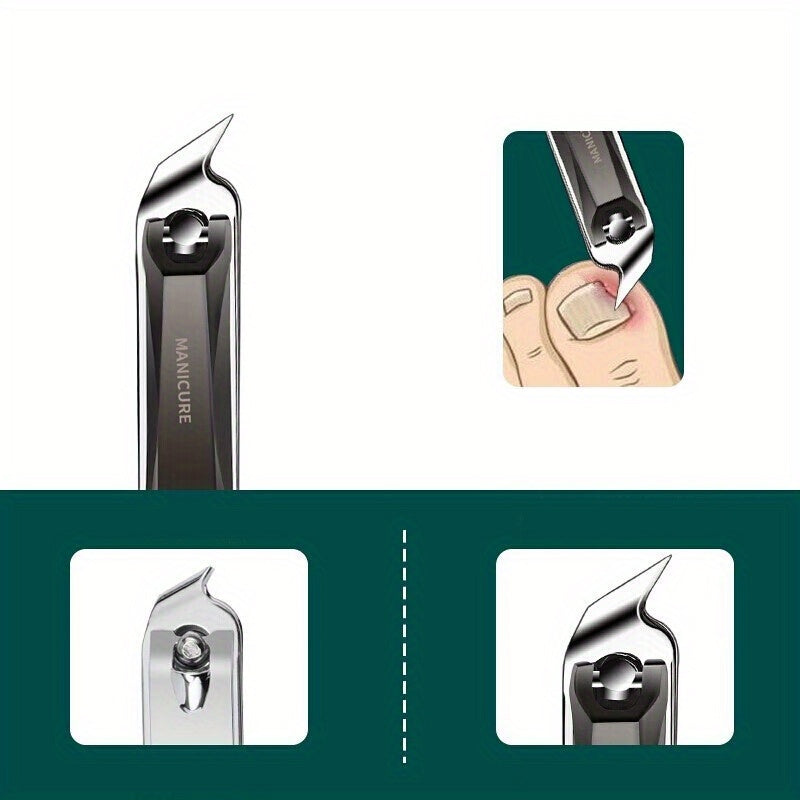 3pcs Nail Cutter Anti-splash Nail Scissors Diagonal Nail Clippers Pedicure Set