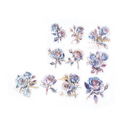40pcs Rose Flower Gift Series Light Retro Laser Journal Sticker