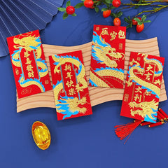 6 Year of the Dragon Red Envelopes Set
