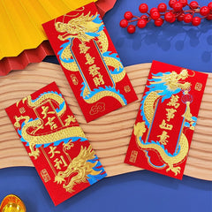 6 Year of the Dragon Red Envelopes Set