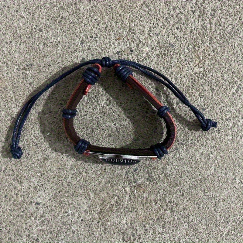 Football Team PU Leather Woven Bracelet