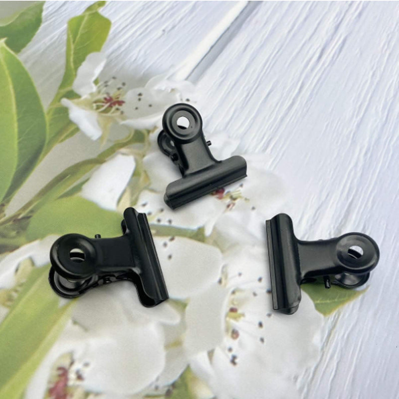 3pcs Metal Round Bill Clip Office File Snack Sealing Photo Memo Clip