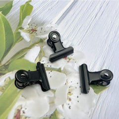 3pcs Metal Round Bill Clip Office File Snack Sealing Photo Memo Clip