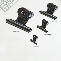 3pcs Metal Round Bill Clip Office File Snack Sealing Photo Memo Clip