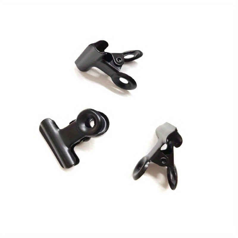 3pcs Metal Round Bill Clip Office File Snack Sealing Photo Memo Clip