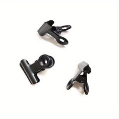 3pcs Metal Round Bill Clip Office File Snack Sealing Photo Memo Clip