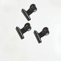 3pcs Metal Round Bill Clip Office File Snack Sealing Photo Memo Clip