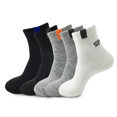 Men's Mid Crew Sport Socks Mesh Sweat-absorbing Comfy Breathable Socks