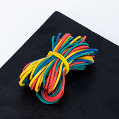 Multicolor Rubber Bands 1.96in Diameter 0.05in Width 50mm High Elasticity