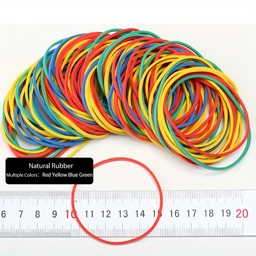 Multicolor Rubber Bands 1.96in Diameter 0.05in Width 50mm High Elasticity