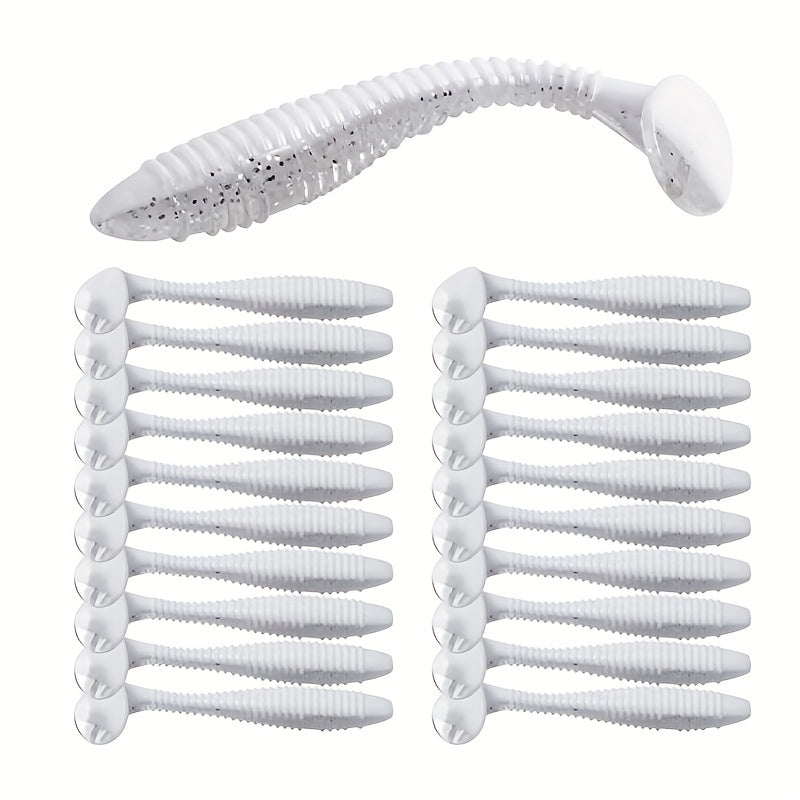 50pcs Soft Swimbaits T Tail Fishing Lures Fishing Accessories