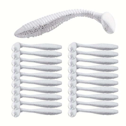 50pcs Soft Swimbaits T Tail Fishing Lures Fishing Accessories