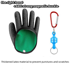 1pc Waterproof Fishing Glove w/ Magnetic Buckle