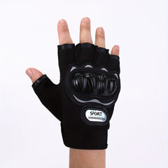 Men's Outdoor Half Finger Knuckle Protective Gloves