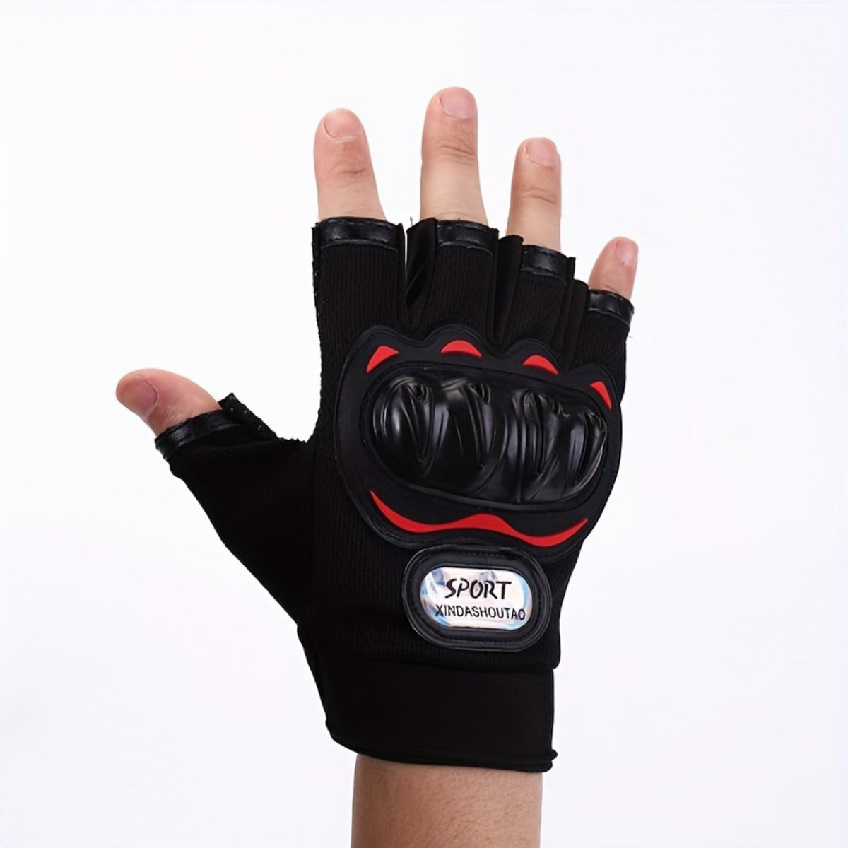 Men's Outdoor Half Finger Knuckle Protective Gloves