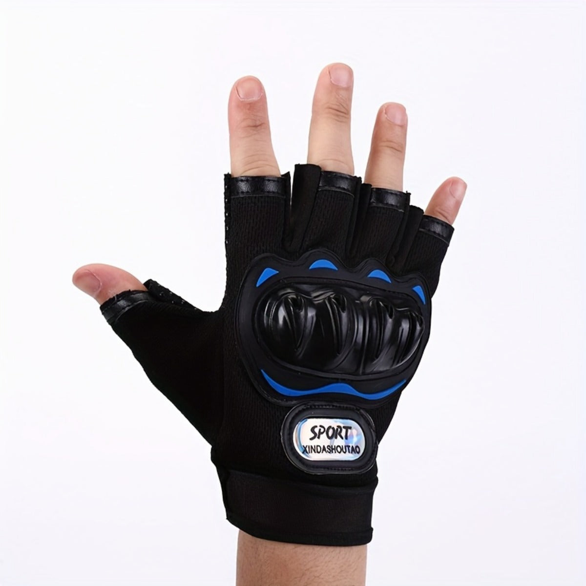 Men's Outdoor Half Finger Knuckle Protective Gloves