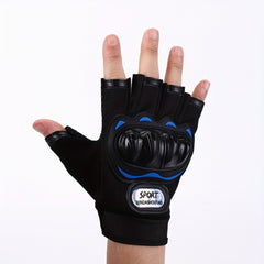 Men's Outdoor Half Finger Knuckle Protective Gloves
