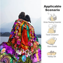Our Lady Of Guadalupe Flannel Blanket Cozy Warm Soft Travel Blanket