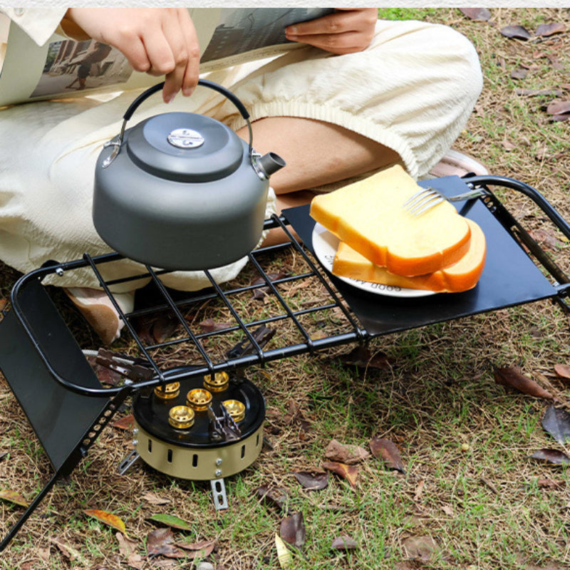 Adjustable Height Metal Folding Table for Outdoor Camping