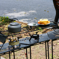 Adjustable Height Metal Folding Table for Outdoor Camping